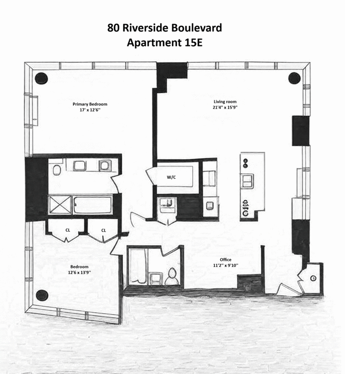 80 Riverside Boulevard, Unit 15E photo 24
