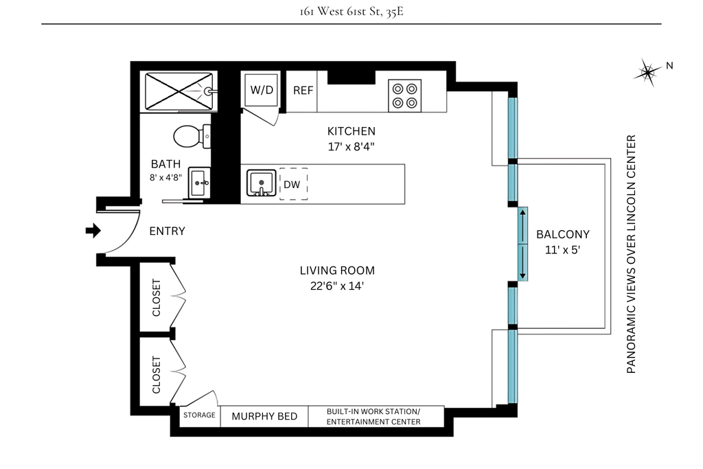 161 West 61st Street, Unit 35E photo 11