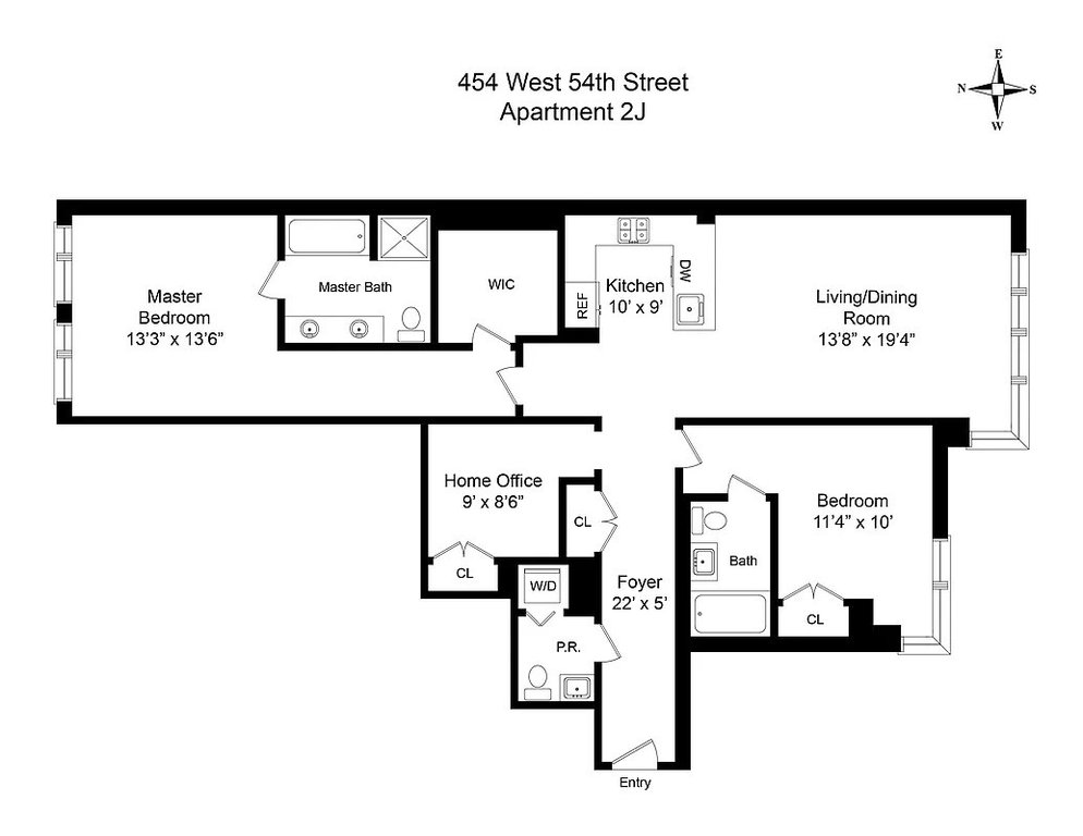 454 West 54th Street, Unit 2J photo 12