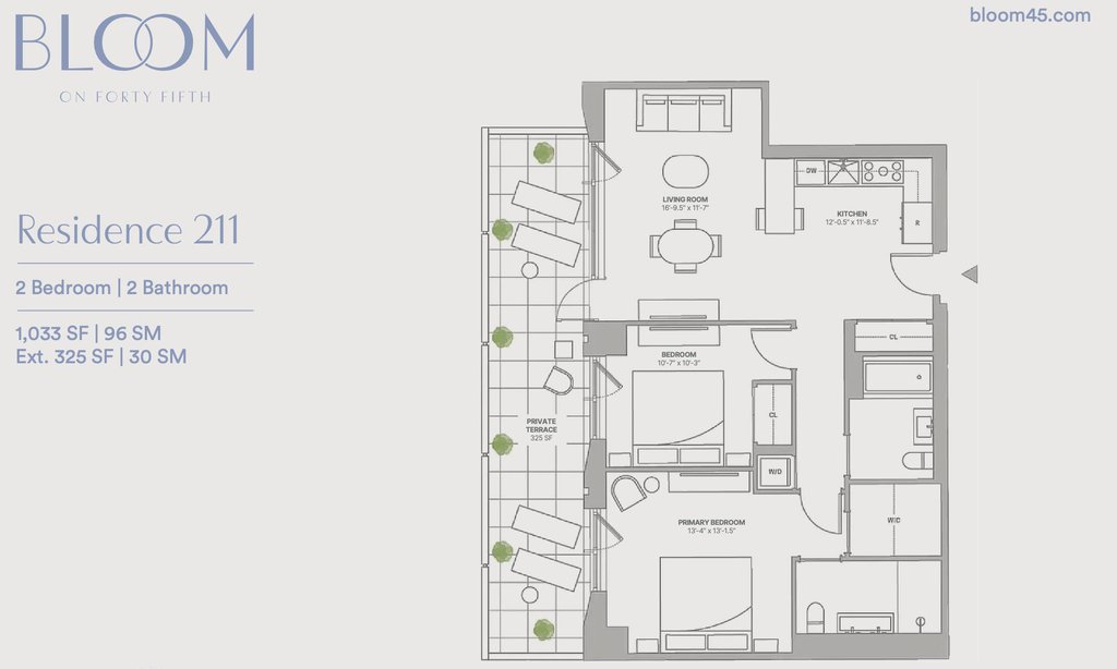500 West 45th Street, Unit 211 photo 15