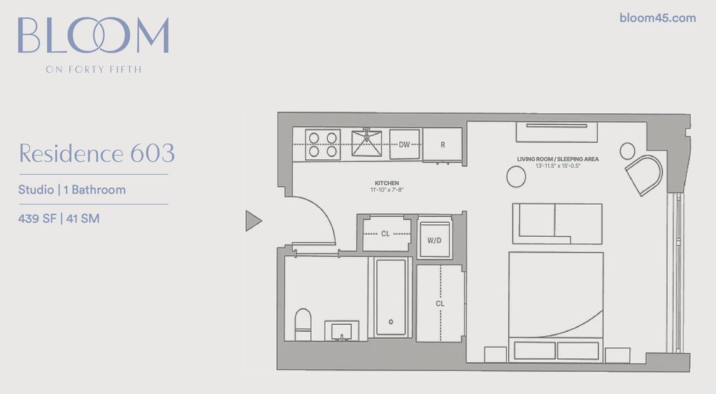 500 West 45th Street, Unit 603 photo 16
