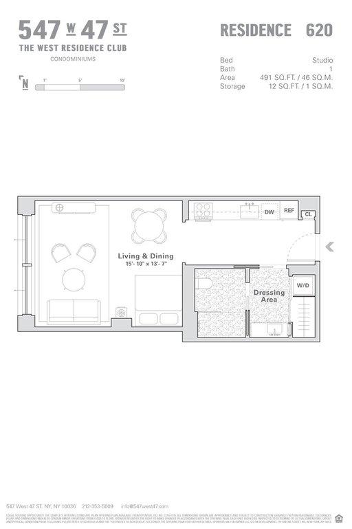547 West 47th Street, Unit 620 photo 32