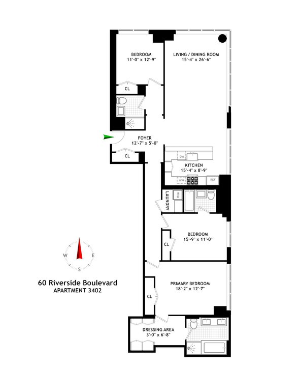 60 Riverside Boulevard, Unit 3402 photo 12